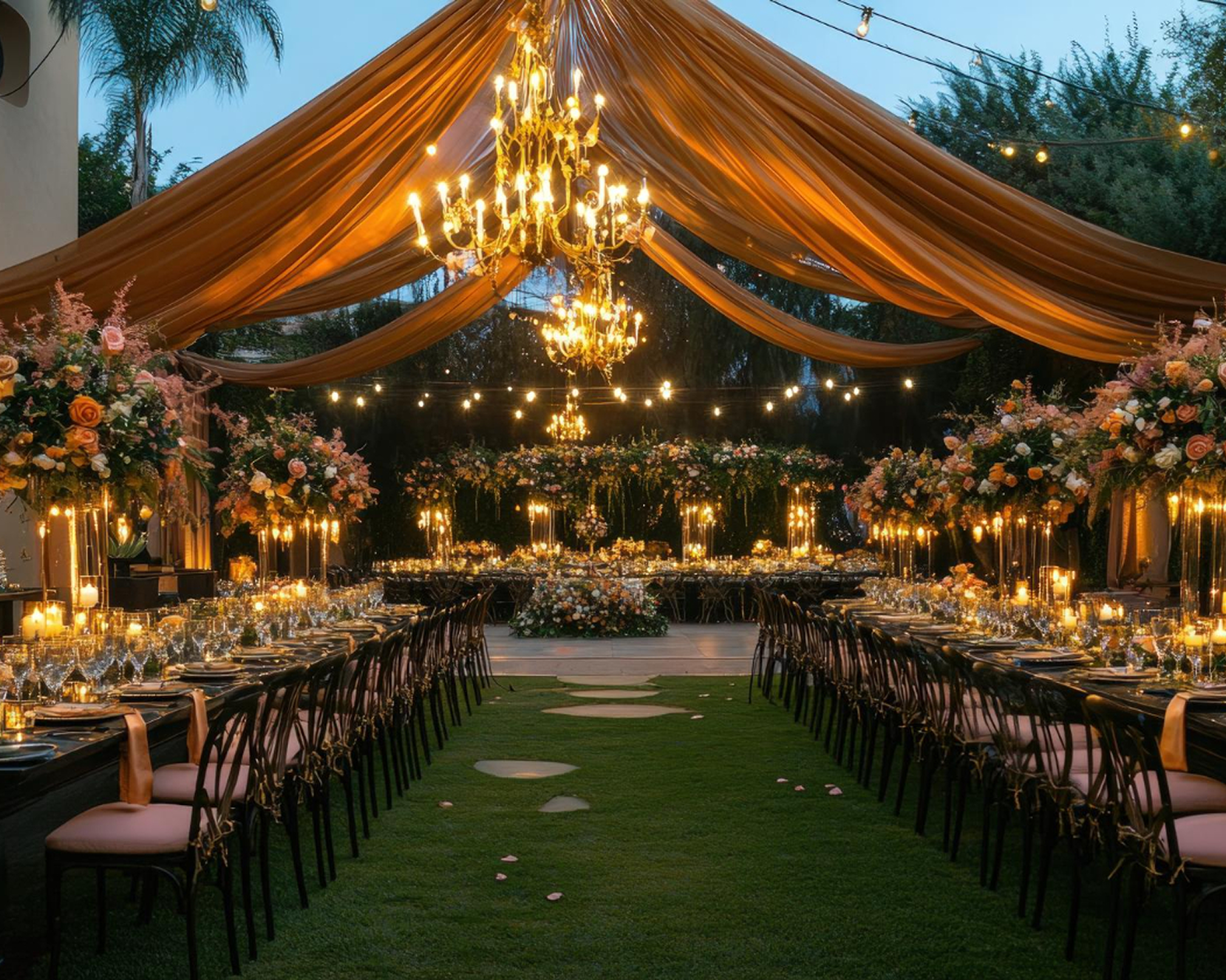 Chair and table setup rental